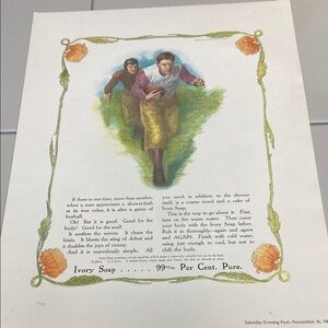 Ivory Soap Vintage ad reproduction from Saturday Evening Post magazine, 1907